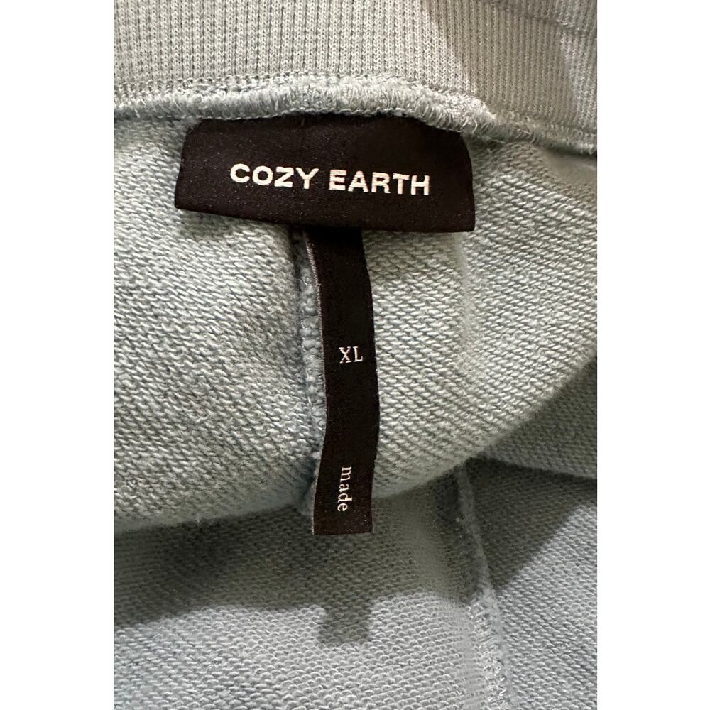 Cozy Earth Organic Cotton Pullover Wide-Leg Pant Set L Top XL Bottoms Sage Blue - Picture 5 of 14